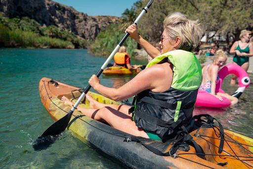 lady kayaking