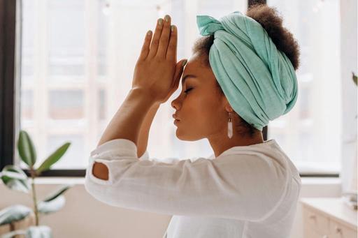 lady meditating